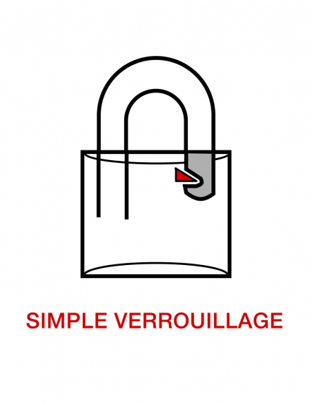 Lucchetto a chiave Tipo 1, in ottone, per interni, arco in acciaio, 75 mm, 2 chiavi - THIRARD