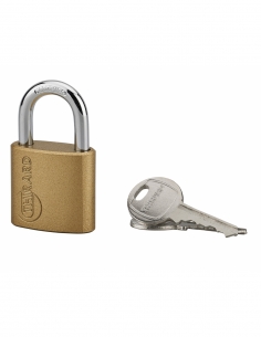 Lucchetto a chiave Ruby, in acciaio, per interni, arco in acciaio, 32 mm, 3 chiavi - THIRARD