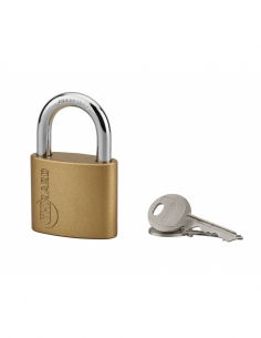 Lucchetto a chiave Ruby, in acciaio, per interni, arco in acciaio, 50 mm, 3 chiavi - THIRARD