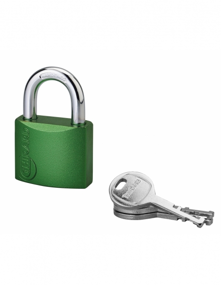 Lucchetto a chiave Colorful, in ottone, per interni, arco in acciaio, 40 mm, 3 chiavi - THIRARD