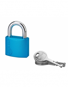 Lucchetto COLORFUL 40 mm in alluminio con arco in acciaio cementato nichelato, 3 chiavi – THIRARD