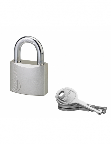 Lucchetto a chiave Colorful, in ottone, per interni, arco in acciaio, 50 mm, 3 chiavi - THIRARD