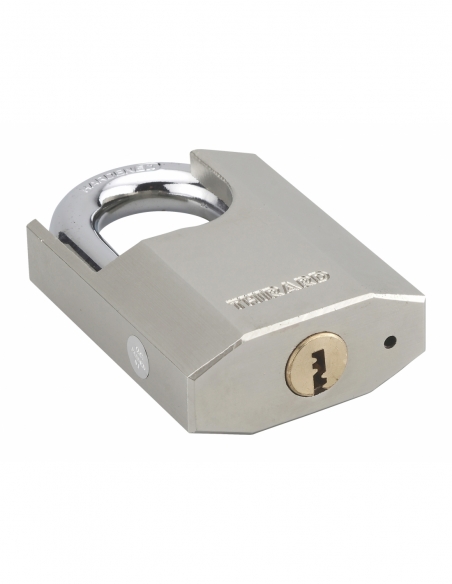 Vista aggiuntiva 2 di Lucchetto OCTO-P 40 mm con arco protetto in acciaio, 3 chiavi – THIRARD