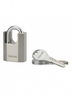 Lucchetto a chiave Octo-P, acciaio, per cantiere, arco in acciaio protetto, 50 mm, 3 chiavi – THIRARD