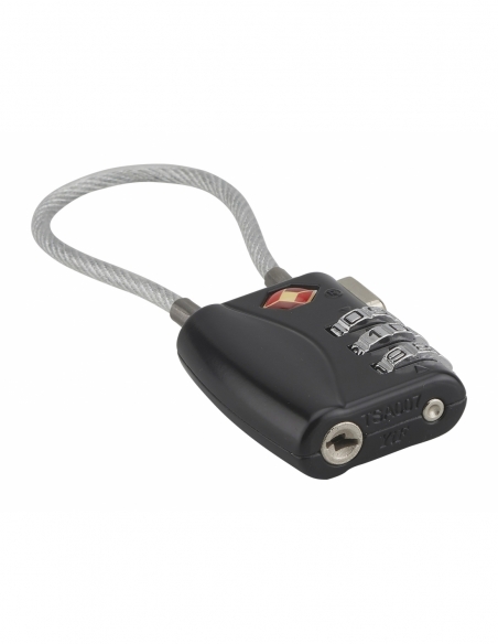 Lucchetto a combinazione TSA con cavo, 3 cifre, per viaggio, 30 mm – THIRARD