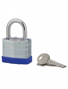 Lucchetto a chiave Slice, per interno, corpo in lamelle di acciaio, 40 mm, 2 chiavi - THIRARD