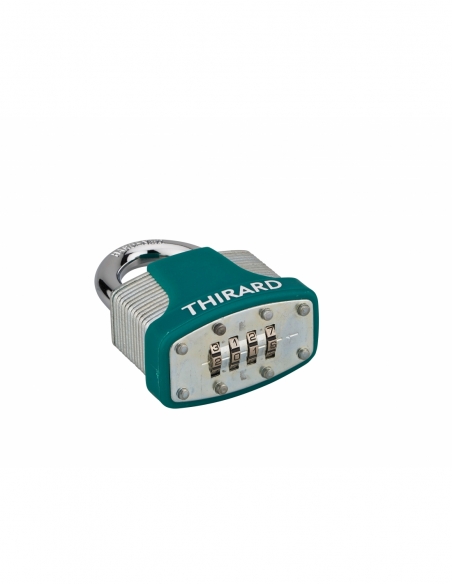 Lucchetto a combinazione Tank, per interno, 4 cifre, zincato, colori assortiti - THIRARD