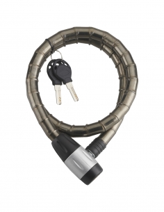 Antifurto a chiave Scorp, cavo in acciaio, per moto, 18 mm x 0,85 m, 2 chiavi, nero - THIRARD