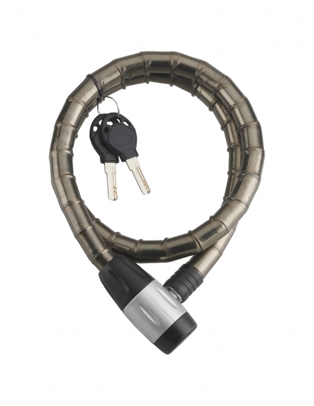 Antifurto a chiave Scorp, cavo in acciaio, per moto, 18 mm x 0,85 m, 2 chiavi, nero - THIRARD