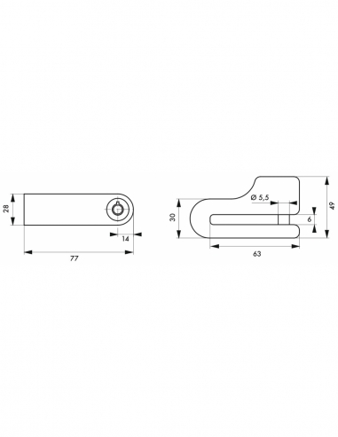 Antifurto per scooter Block, giallo, 2 chiavi - THIRARD