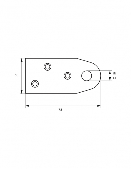 Portalucchetto con alette, in acciaio, per chiusura di bauli e porte, 2 alette - THIRARD