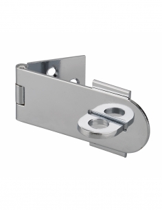 Portalucchetto sovrapposto, in ottone cromato, per la chiusura di bauli e porte - THIRARD