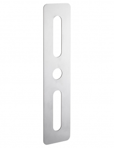 Placca copriforo, 70 x 312 mm, rettangolare, inox - Intelock
