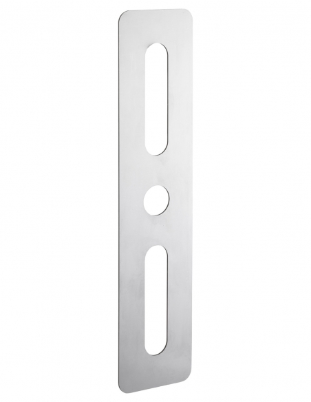 Placca copriforo, 70 x 312 mm, rettangolare, inox - Intelock