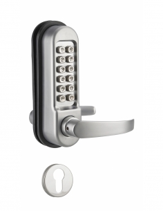 Serratura a combinazione meccanica per serratura da incasso per porta interna, quadro 7 mm, cromato opaco - THIRARD