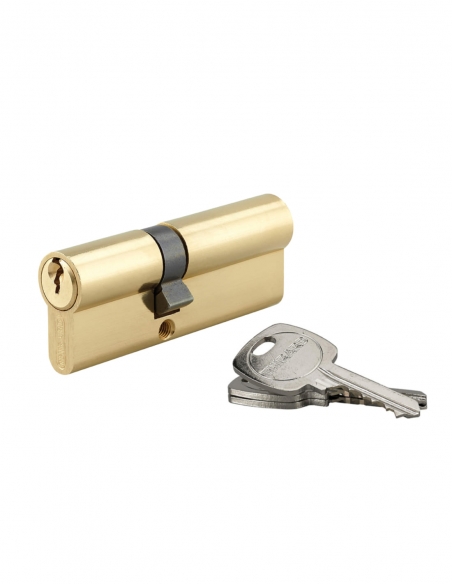 Cilindro per serratura doppia entrata, 35x55 mm, anti-estrazione, ottone, 3 chiavi – THIRARD