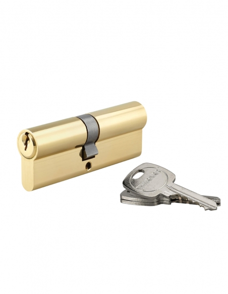 Cilindro per serratura doppia entrata, 40x45 mm, anti-estrazione, ottone, 3 chiavi – THIRARD