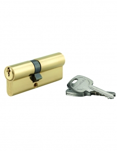 Cilindro STD doppia entrata, 45 x 60 mm, anti-estrazione, ottone, 3 chiavi – THIRARD