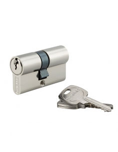 Cilindro per serratura, 25x30 mm, anti-estrazione, nichelato, 3 chiavi – THIRARD