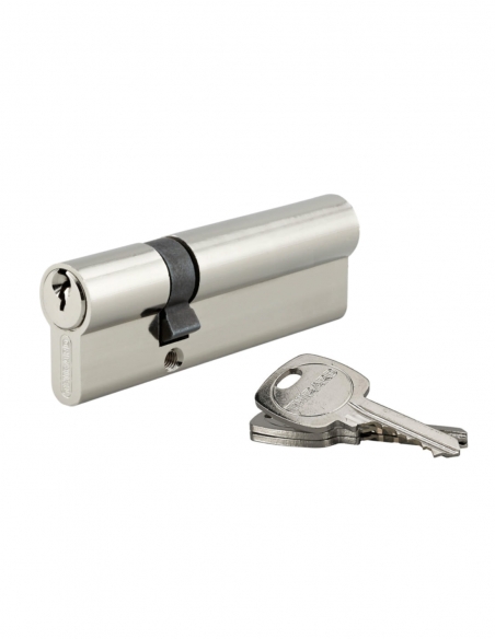 Cilindro per serratura doppia entrata, 30x65 mm, anti-estrazione, nichelato, 3 chiavi – THIRARD