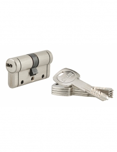 Cilindro europeo TRAFIC 12 30 x 30 mm nichelato, 5 chiavi – THIRARD