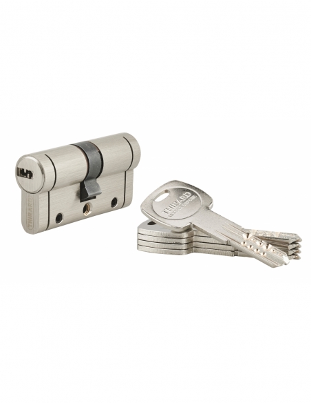Cilindro europeo TRAFIC 12 30 x 30 mm nichelato, 5 chiavi – THIRARD