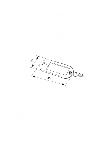 Confezione da 5 porta-etichetta, giallo, 50x20 mm – THIRARD