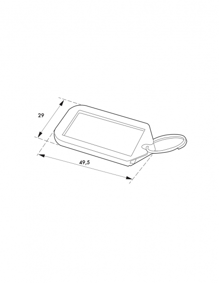 Vista aggiuntiva 2 di Set di 5 portaetichette 50 x 29 mm, colore blu – THIRARD