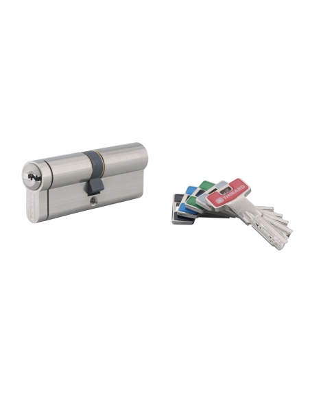 Cilindro europeo Transit 2 40 x 40 mm, nichelato, 5 chiavi – THIRARD
