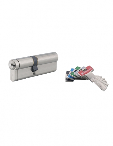 Cilindro europeo Transit 2 40 x 50 mm, nichelato, 5 chiavi – THIRARD