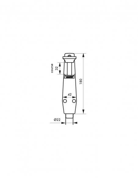 Vista aggiuntiva 1 di Fermo a pedale per porta battente 180 mm, laccato bianco – THIRARD