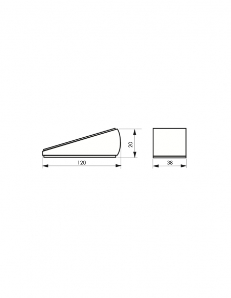 Fermaporta in lega, base in gomma, nichelato – THIRARD