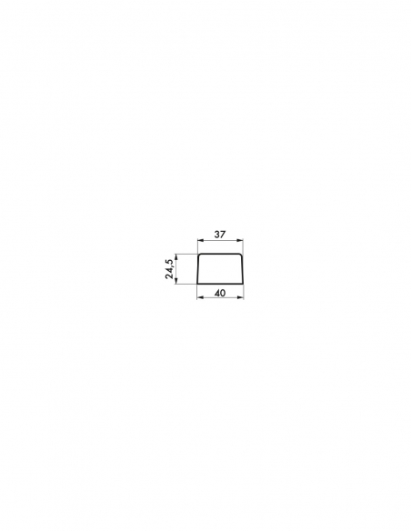 Fermaporta da avvitare, fissaggio a pavimento, plastica, Ø40x30 mm – THIRARD