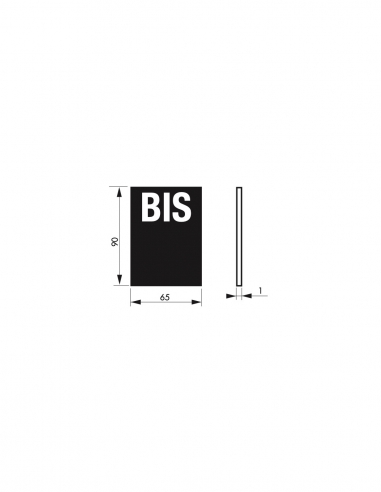 Vista aggiuntiva 1 di Targa segnaletica adesiva “BIS” 65 x 90 mm – THIRARD