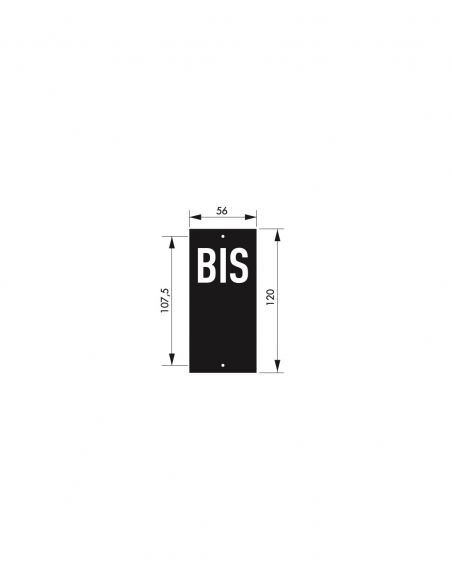 Vista aggiuntiva 1 di Targa segnaletica “BIS” 56 x 130 mm, da avvitare – THIRARD