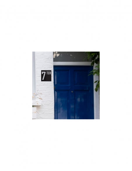 Targa di segnalazione TER, scritta bianca su fondo nero, pannello ABS da avvitare, 56x120 mm – THIRARD