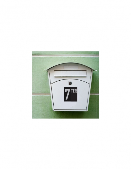 Targa di segnalazione TER, scritta bianca su fondo nero, pannello ABS da avvitare, 56x120 mm – THIRARD