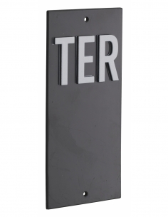 Targa segnaletica “TER” 56 x 130 mm, da avvitare – THIRARD