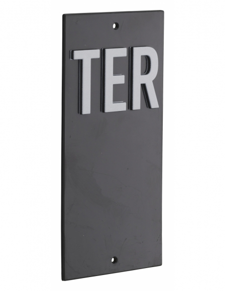 Targa segnaletica “TER” 56 x 130 mm, da avvitare – THIRARD