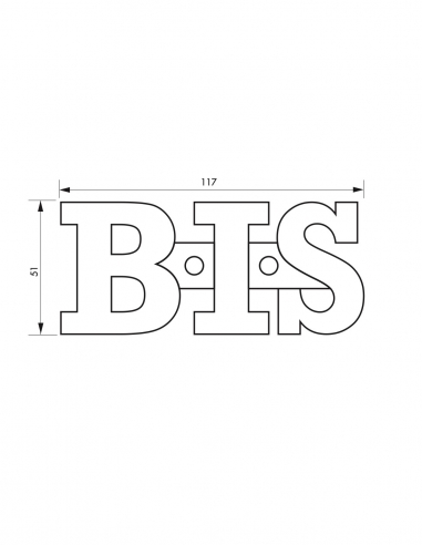 Vista aggiuntiva 1 di Lettere “BIS”, altezza 51 mm, da avvitare – THIRARD
