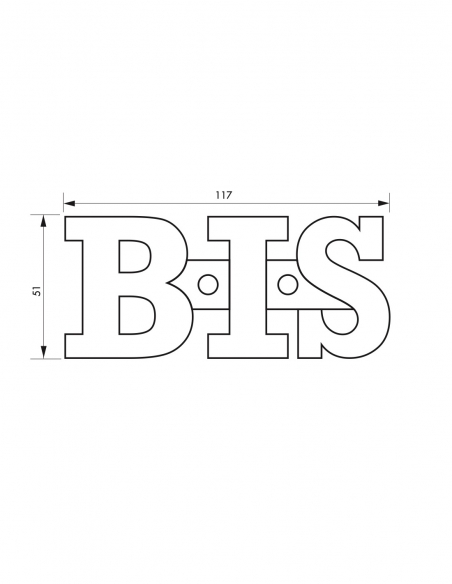 Targa di segnalazione BIS, ottone da avvitare, 51x34 mm, ottone – THIRARD