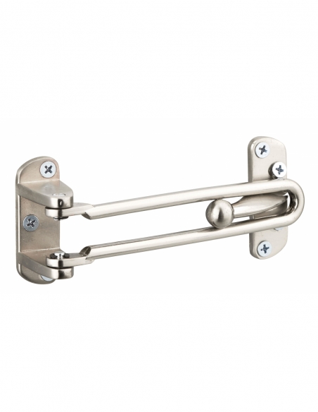 Limitatore di apertura per porta d’ingresso a battuta, fermo di arresto, 145 mm, nichelato – THIRARD