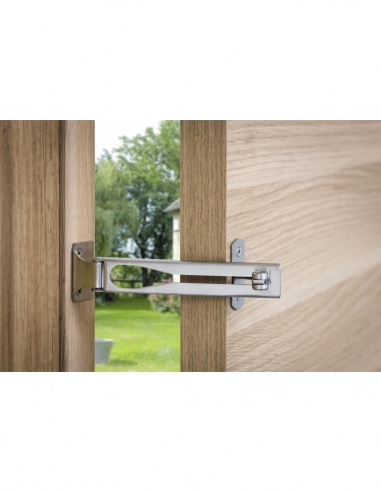 Limitatore di apertura per porta d’ingresso, fermo di arresto, 148 mm, inox – THIRARD