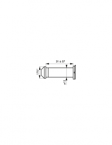Spioncino 170°, ottone lucido – THIRARD