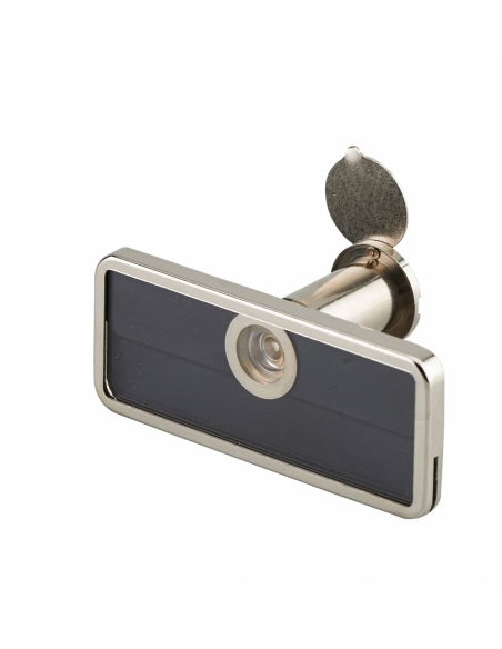 Spioncino ottico 170° con targhetta portanome, cromato – THIRARD