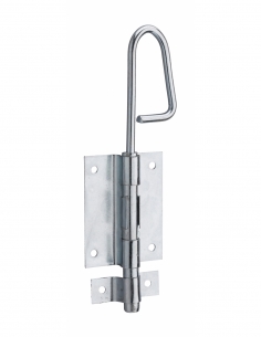 Chiavistello a baionetta con piastra, 12 x 200 mm, zincato – THIRARD