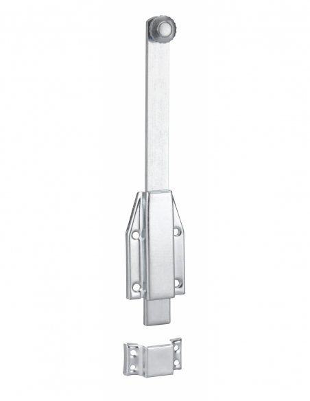 Chiavistello da applicare con riscontro piatto, perno scorrevole, acciaio, 250 mm, zincato bianco – THIRARD
