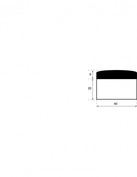 Fermaporta da avvitare, fissaggio a pavimento, alluminio con anello in gomma, Ø40 x 29 mm, argento – THIRARD