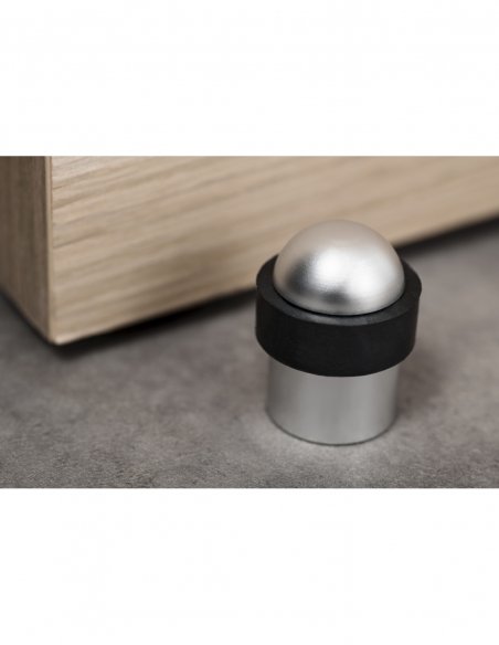 Fermaporta da avvitare, fissaggio a pavimento, alluminio, Ø38 x 34,5 mm, argento – THIRARD