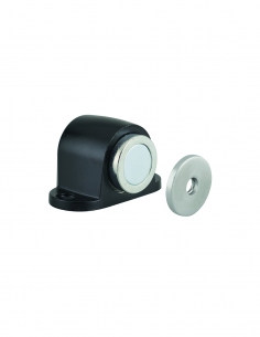 Fermaporta magnetico, corpo in lega, fissaggio a pavimento, nero opaco – THIRARD